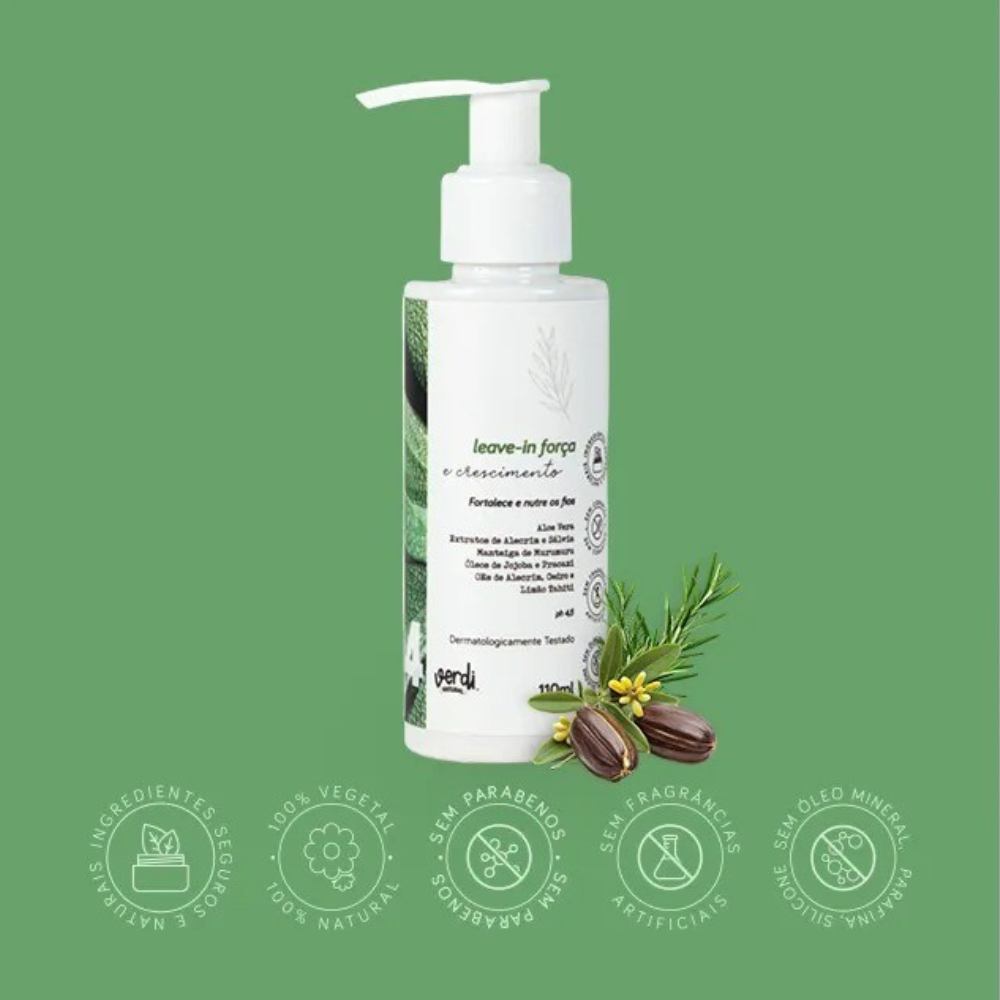 Leave-In Natural para Força e Crescimento Capilar Verdi 110ml