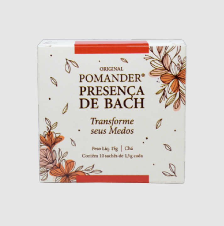 Pomander Chá Presença de Bach Transforme os Seus Medos – 15g (10 sachês)