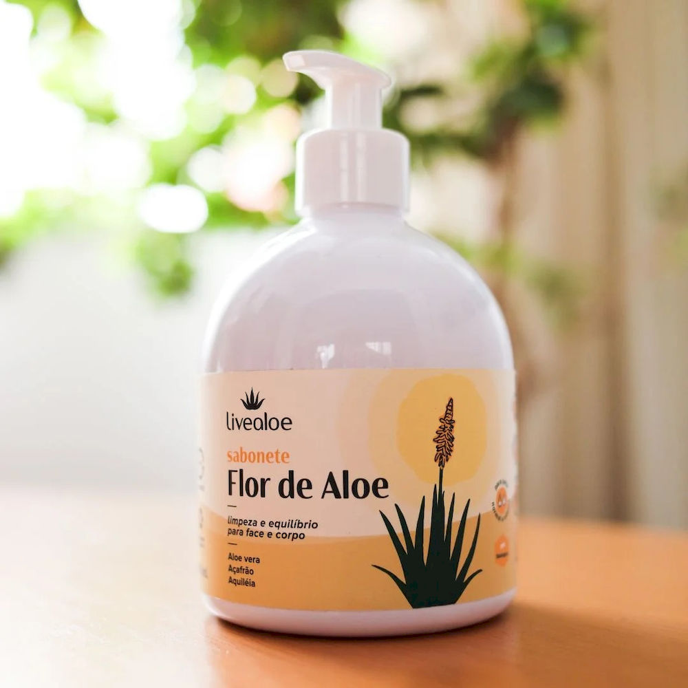 Sabonete Líquido Flor de Aloe Livealoe 480ml