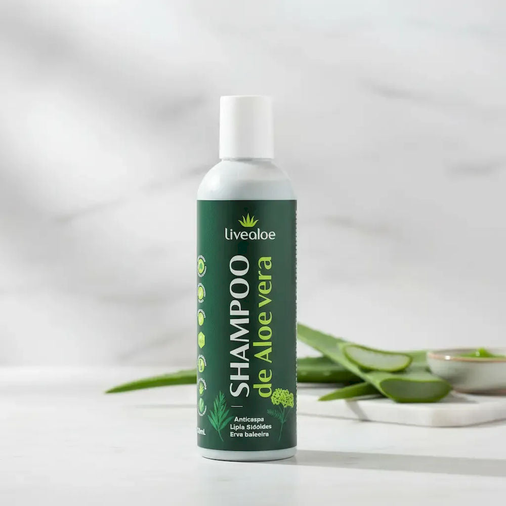 Shampoo Natural e Orgânico Aloe Vera Livealoe 300ml