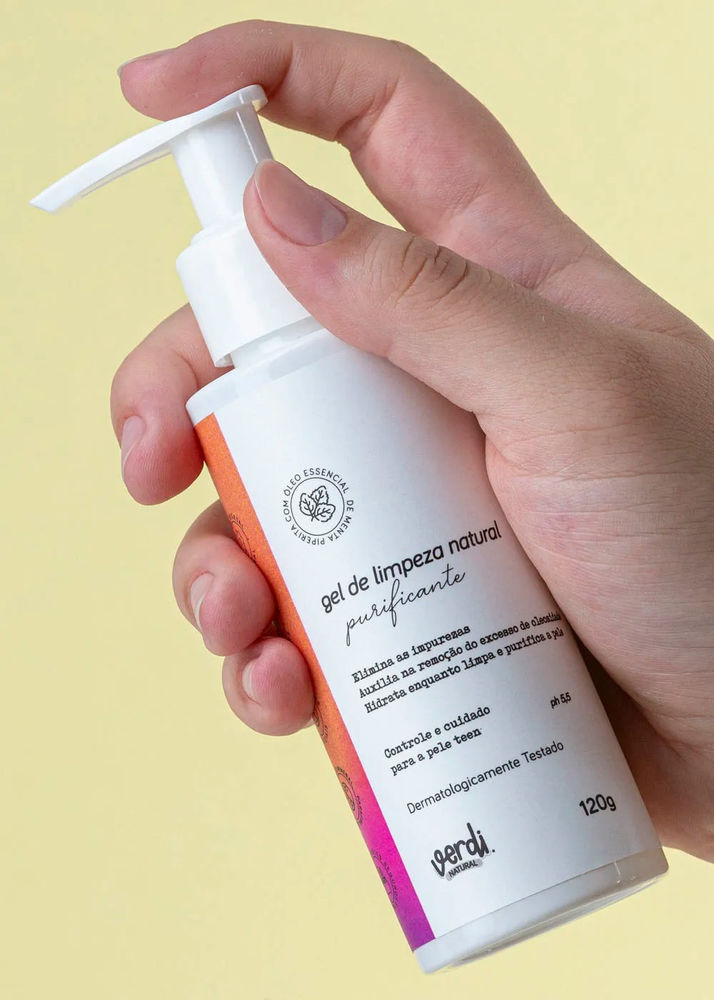 Gel de Limpeza Facial para Pele com Acne e Oleosa 120g - Verdi