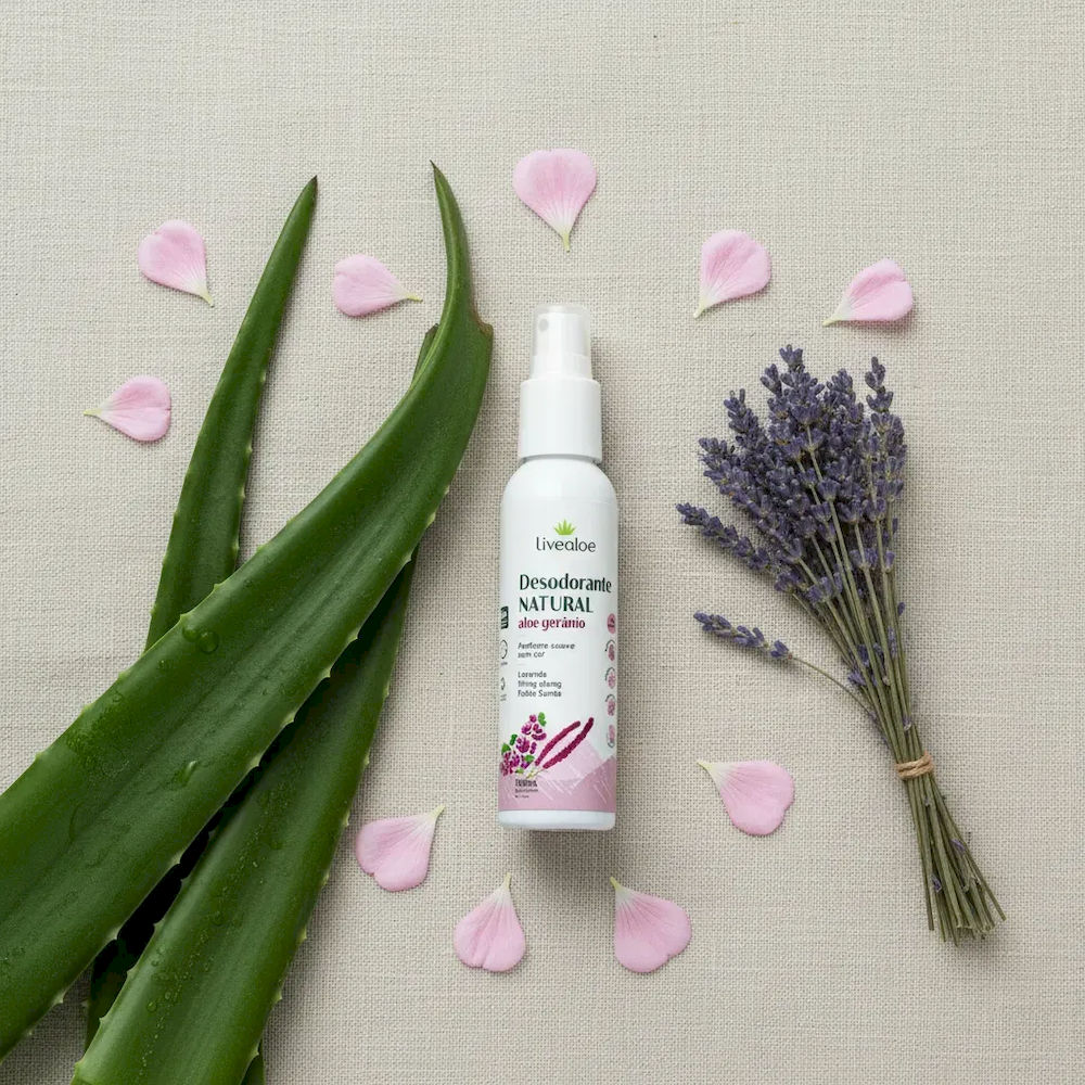 Desodorante Natural Aloe Gerânio Livealoe 120ml