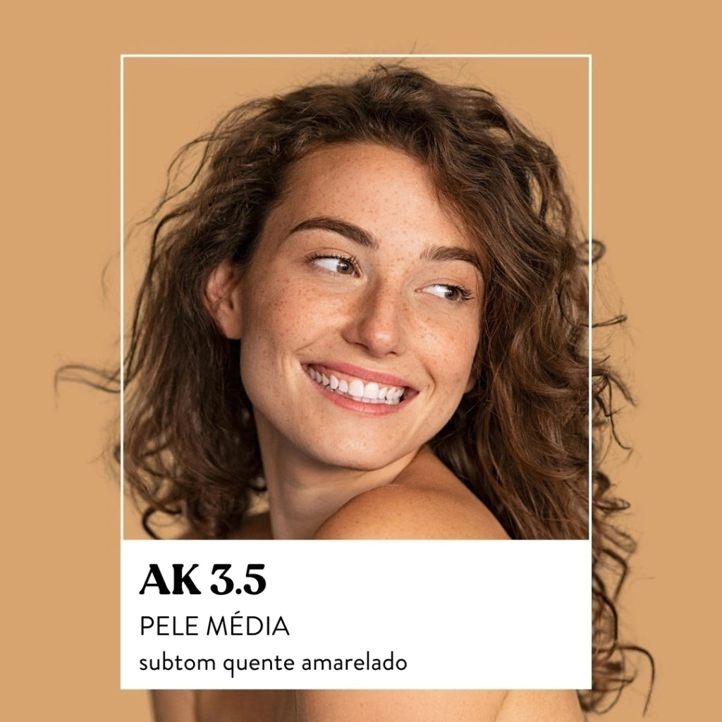 Base Solida Multifuncional 3 em 1 AmoKarite Cor AK 3.5 Natural Vegana