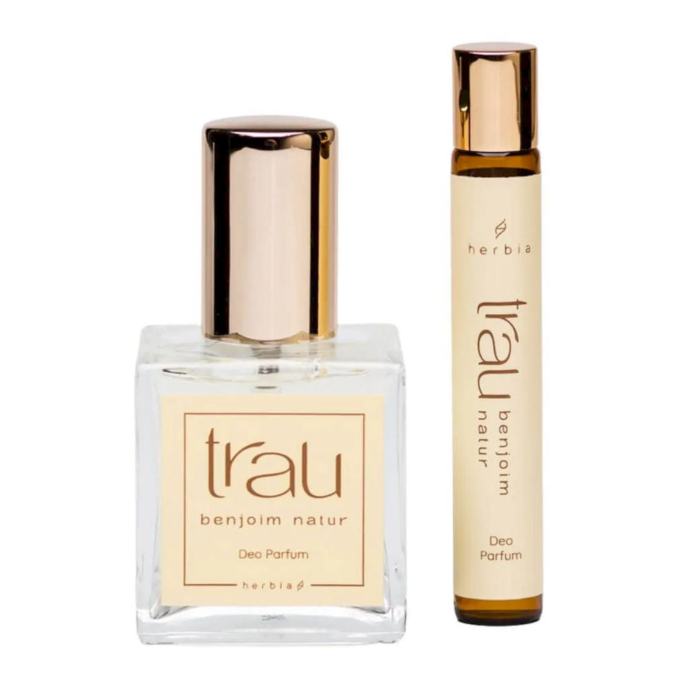 Kit Perfume Natural e Vegano Trau Benjoim - Spray 50ml + Roll-On 10ml