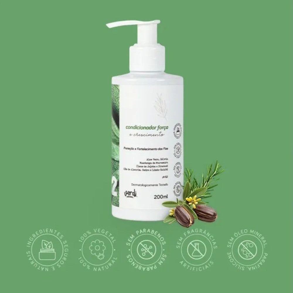 Condicionador Natural para Força e Crescimento Capilar Verdi 200ml