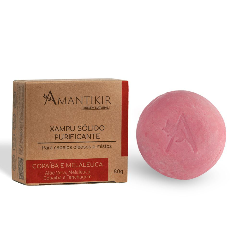 Kit Copaíba Completo Amantikir - Xampu Sólido + Condicionador e Óleo de Copaíba