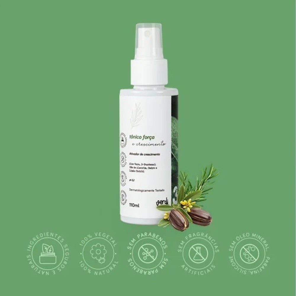 Tonico Natural para Força e Crescimento Capilar Verdi 110ml