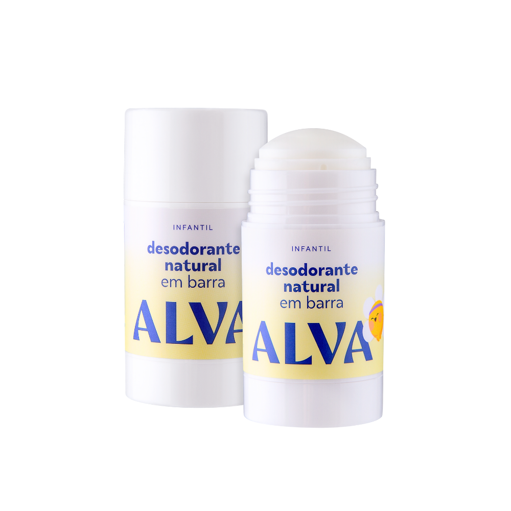 Desodorante em Barra Infantil Camomila Vegano 33g Alva – Proteção Natural e Delicada para Crianças