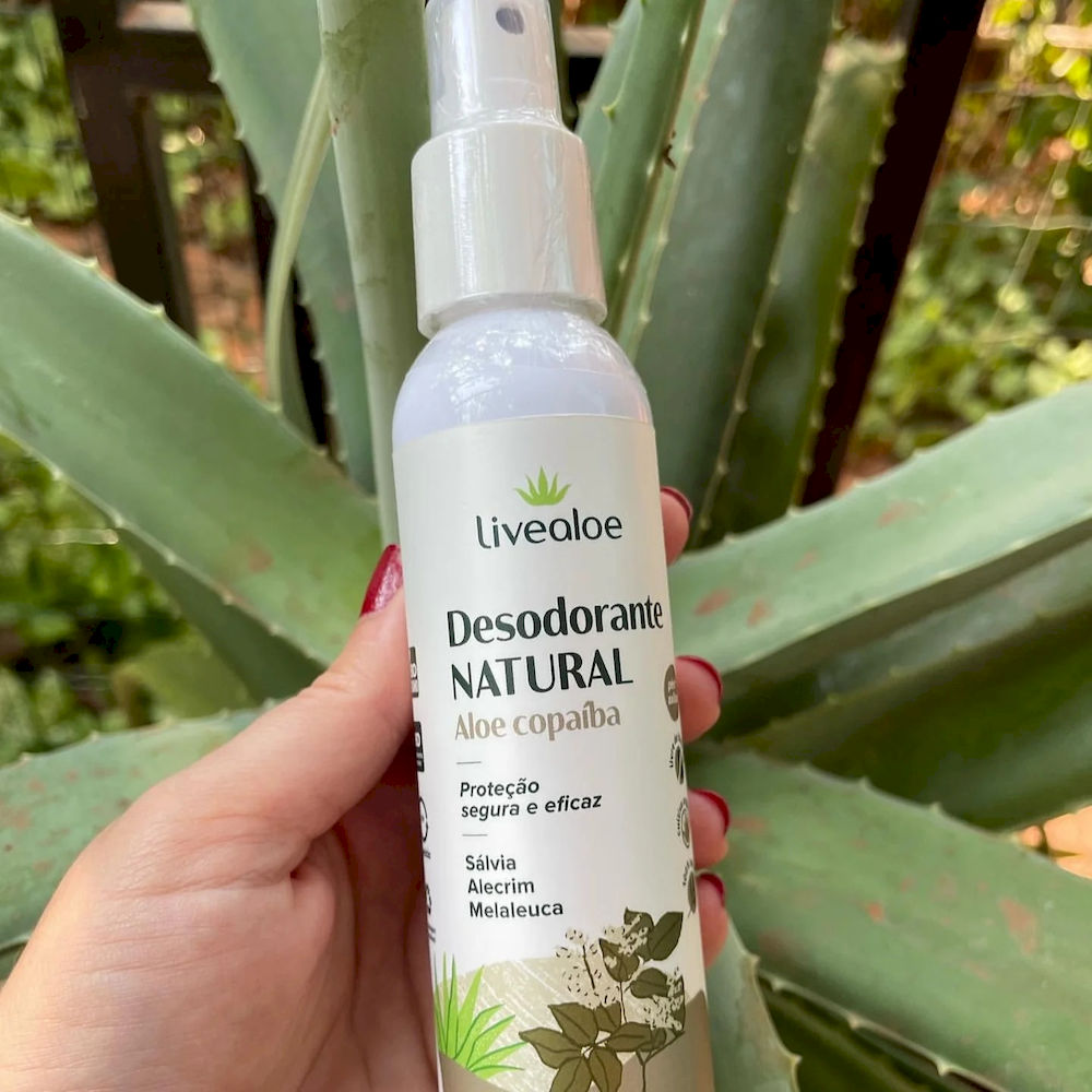 Desodorante Natural Aloe Copaíba Livealoe 120ml