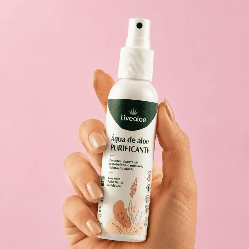 ÁGUA DE ALOE PURIFICANTE 120 ML Livealoe