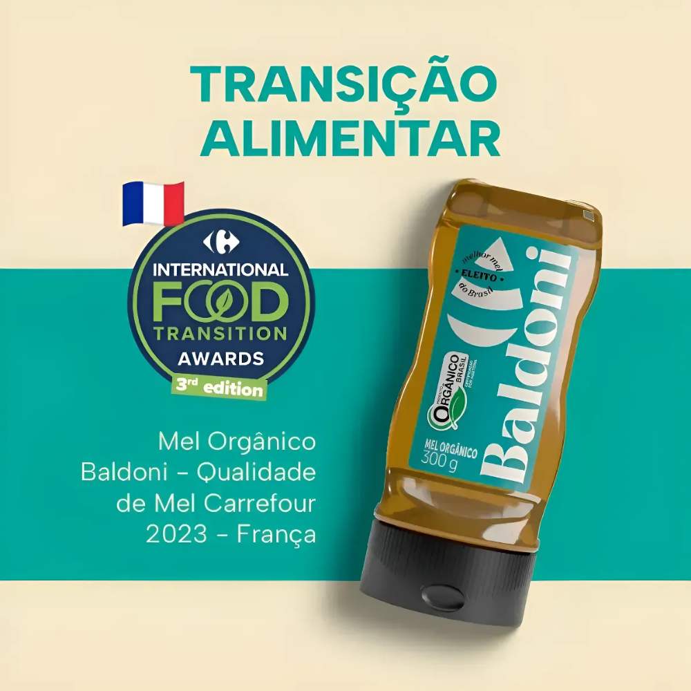 KIT DE 2 UNI - MEL BALDONI ORGANICO BISNAGA 550G
