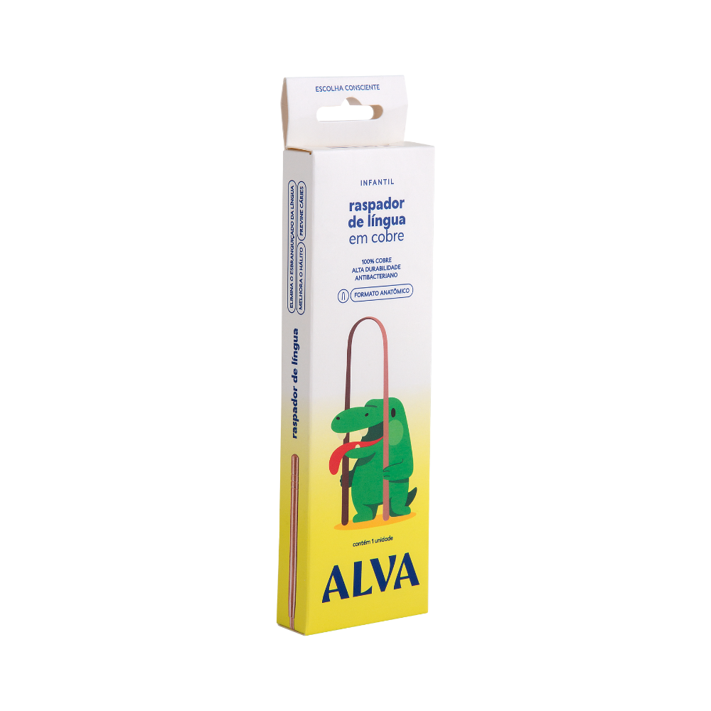 Raspador de Lingua de Cobre Infantil - Alva