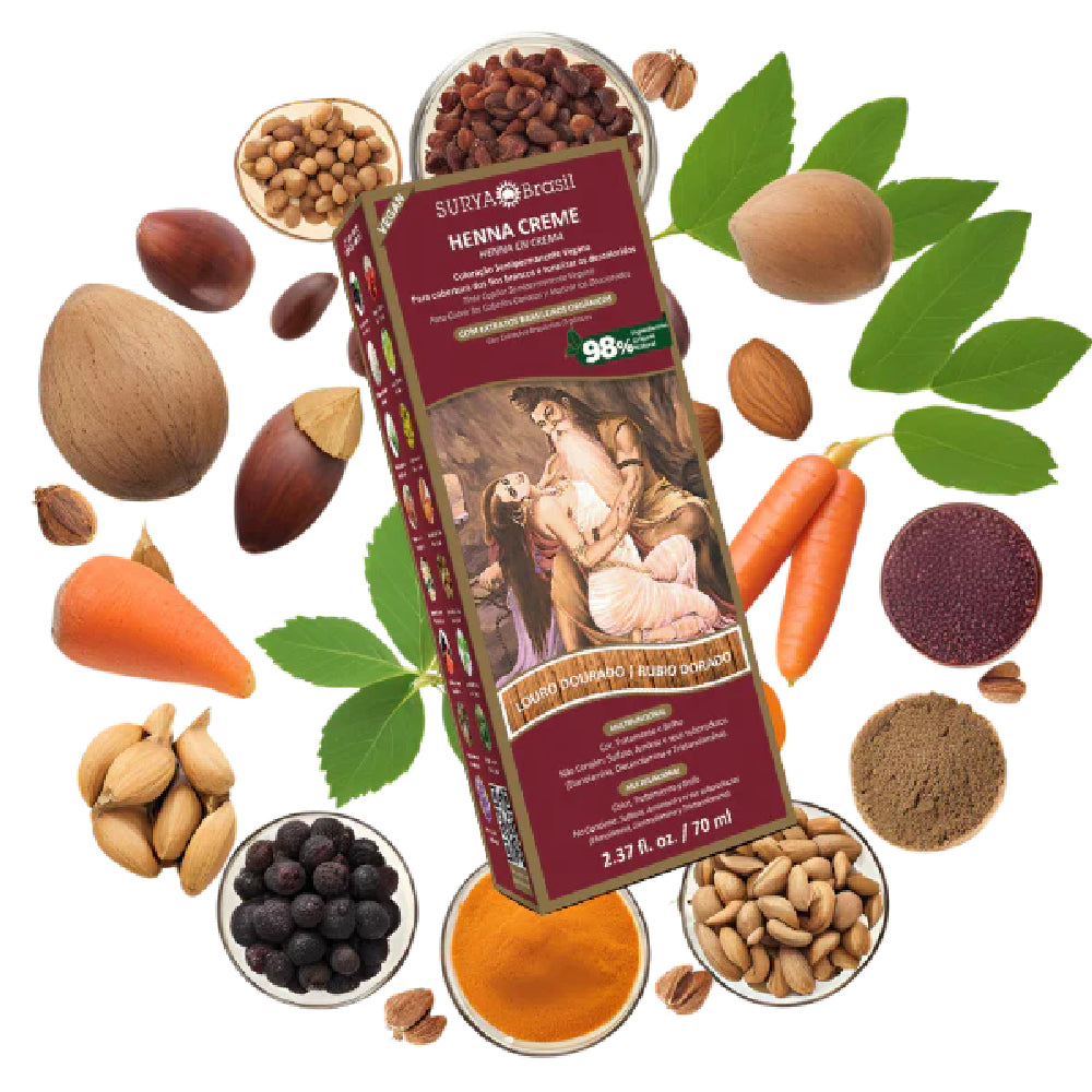 Henna Creme Louro Dourado Surya Brasil 70ml
