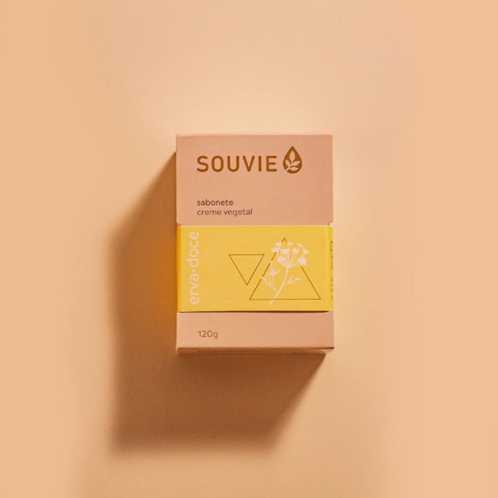 Sabonete Creme Vegetal Erva-Doce Souvie 120g