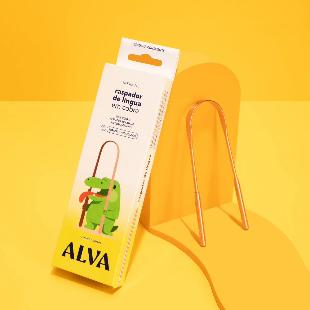 Raspador de Lingua de Cobre Infantil - Alva