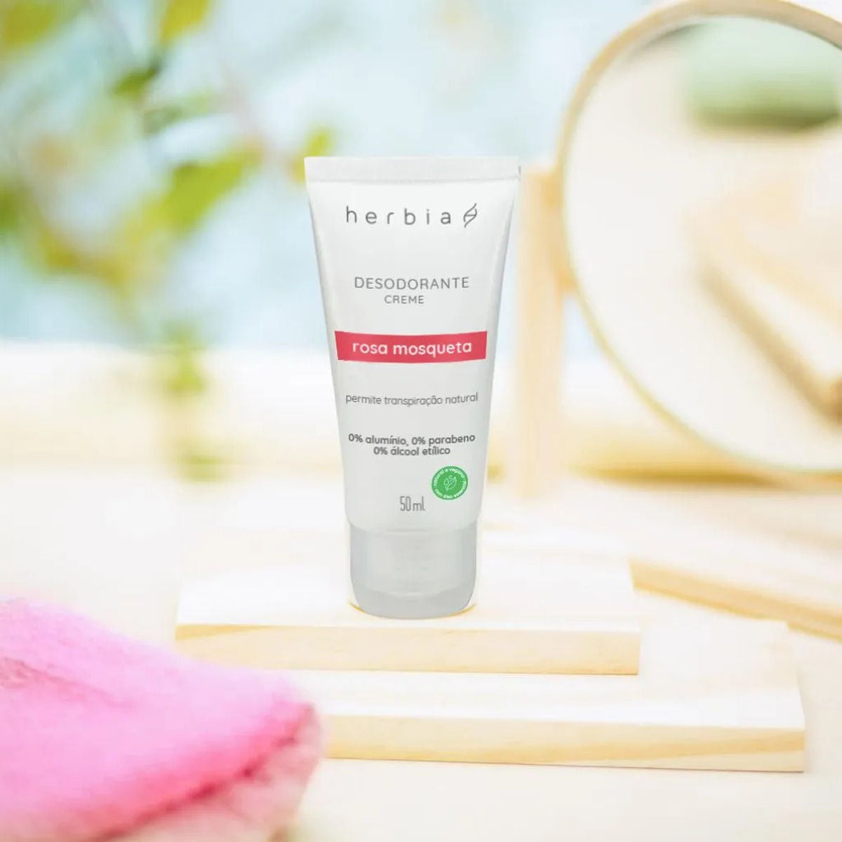 Desodorante Creme Clareador Rosa Mosqueta Herbia 50ml