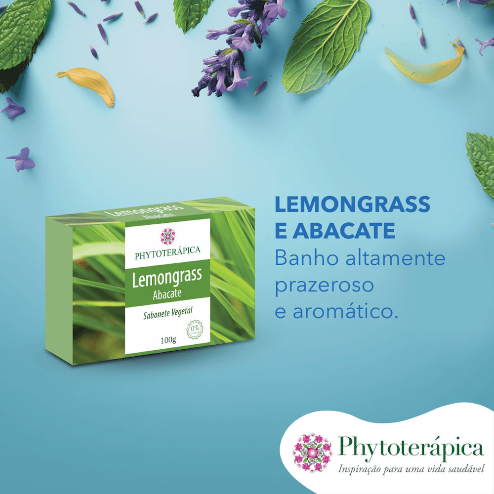 Sabonete Vegetal Lemongrass & Abacate Phytoterápica 100g