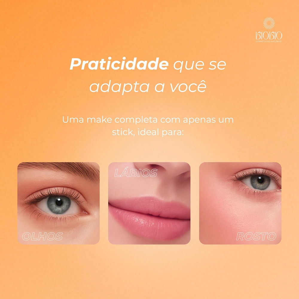 BBS 4x1 Biobio Blush, Batom e Sombra FPS 63 Amora