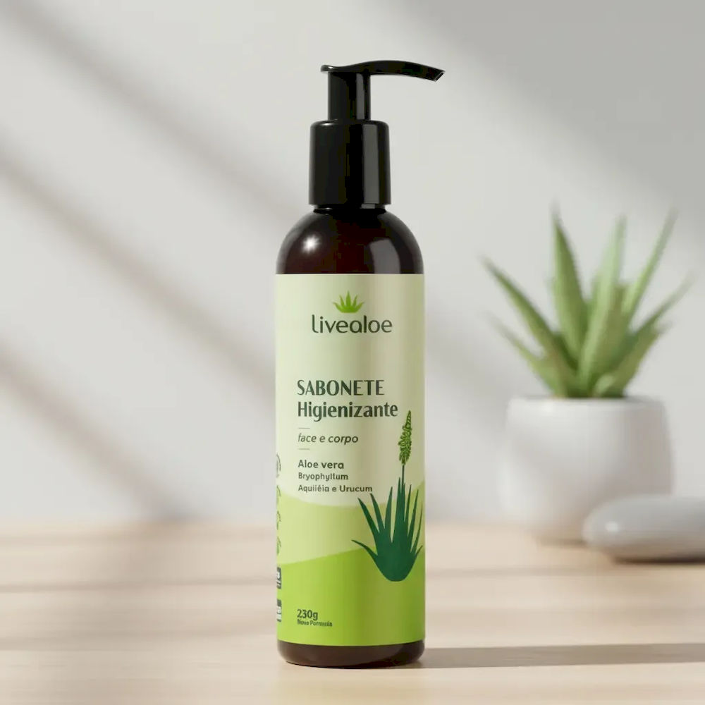 Sabonete Líquido Natural Higienizante Livealoe 230g