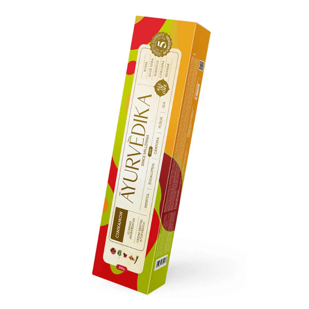 Creme Dental Ayurvédico Sem Flúor Cinnamon