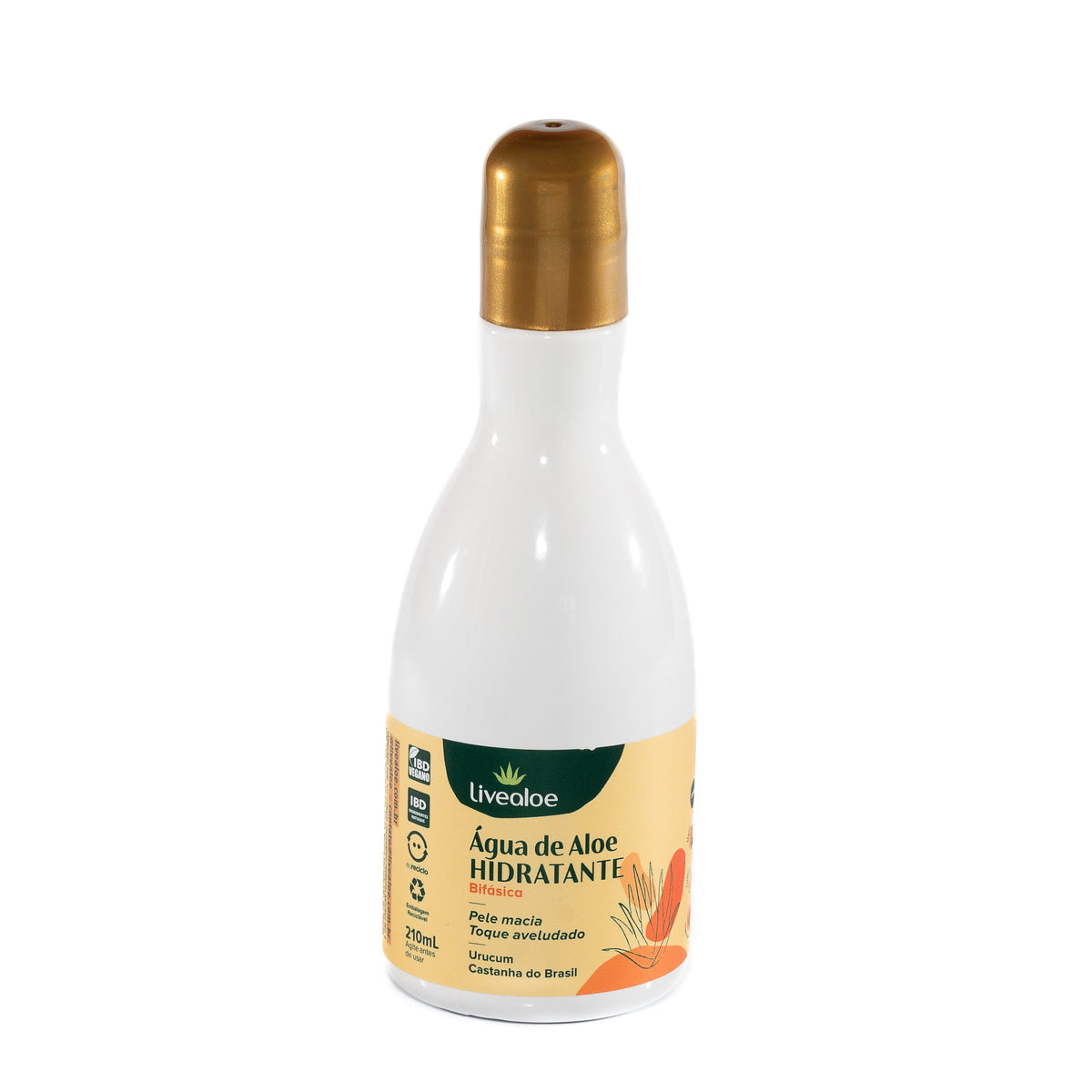 Agua de Aloe Hidratante Bifasica Livealoe 210ml - Hidratante Corporal Natural
