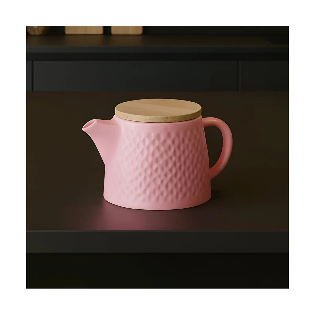 Bule de Chá de Cerâmica com Infusor Knit Duo Teapot Moncloa Rosa 550ml