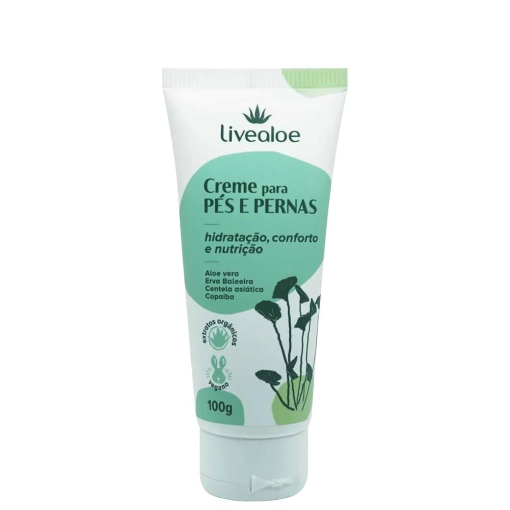CREME PARA PÉS E PERNAS 100 G Livealoe