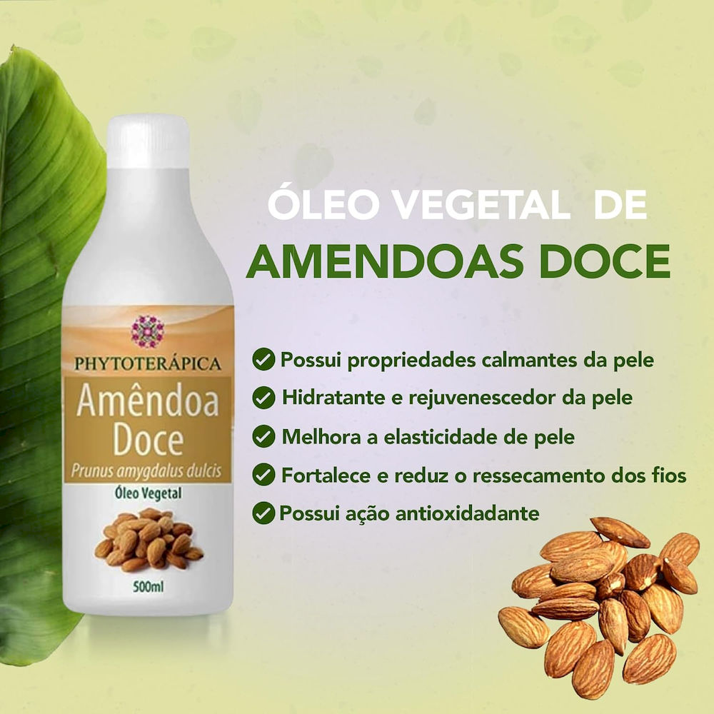 Óleo Vegetal de Amêndoa Doce Phytoterápica 500ml