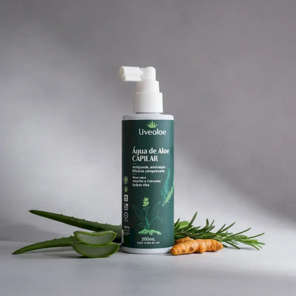 Água de Aloe Capilar Livealoe Natural e Orgânica 200ml