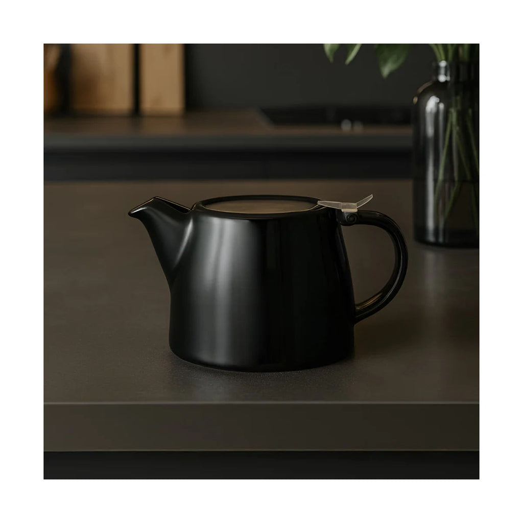 Bule de Chá de Cerâmica com Infusor Swift Duo Teapot Moncloa Preto 680ml
