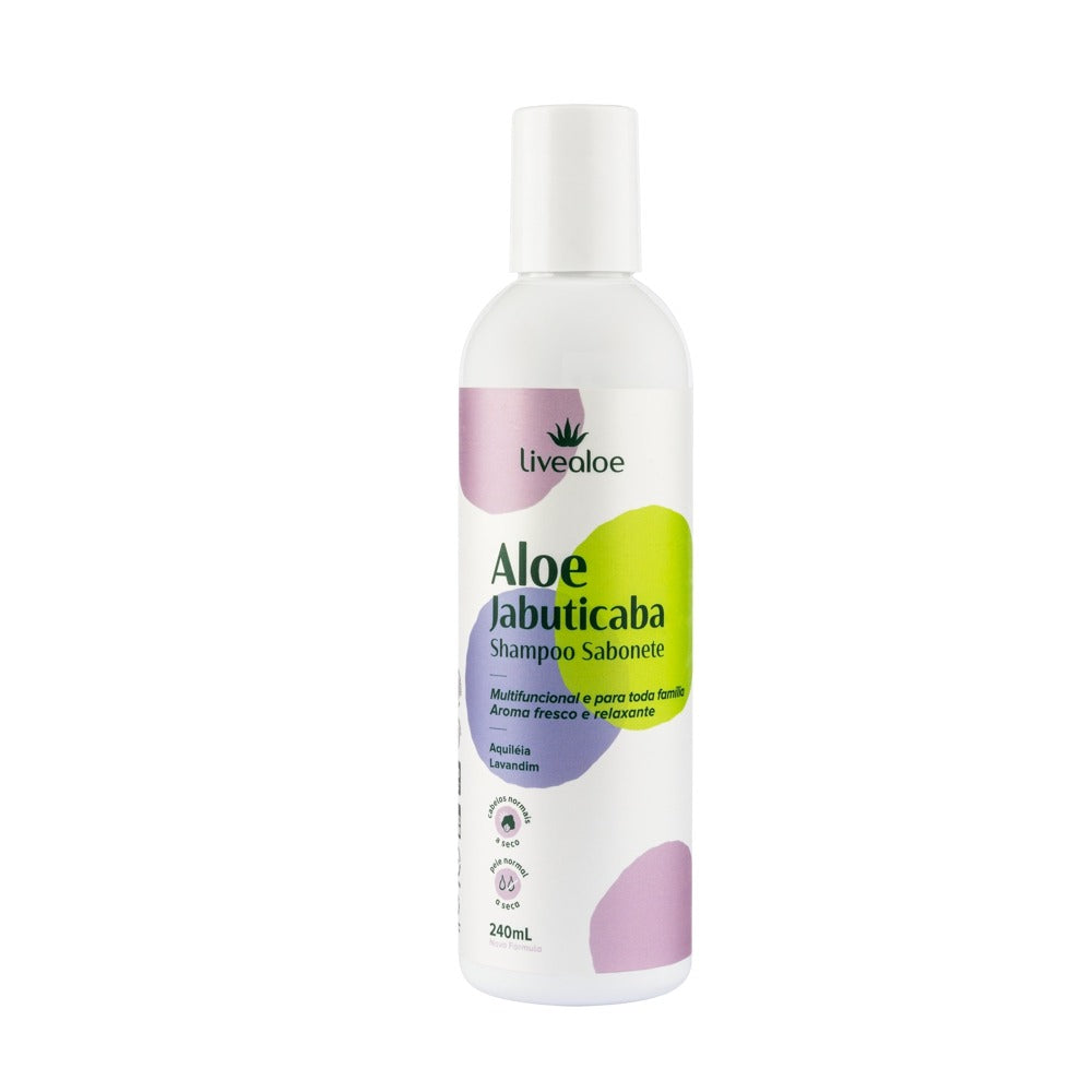 Shampoo Sabonete Aloe Jabuticaba Livealoe 240ml - Multifuncional Natural