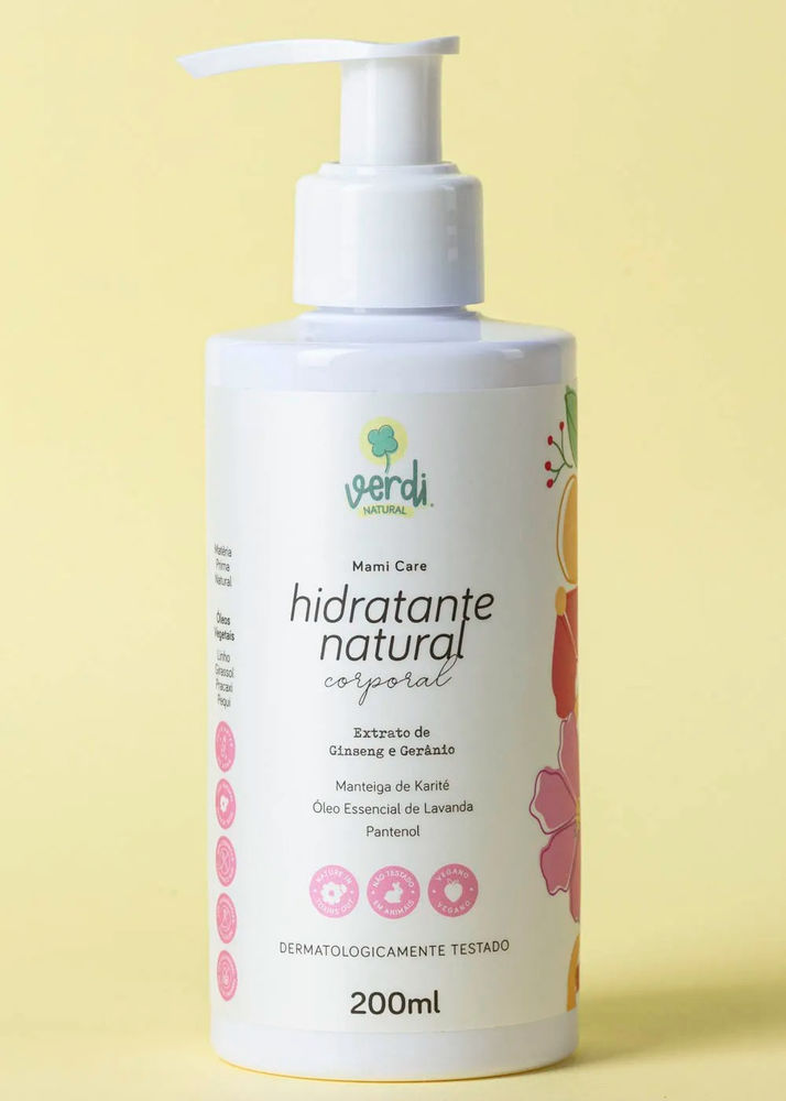 Hidratante Corporal Natural Ginseng e Gerânio - Verdi