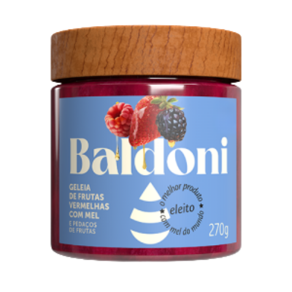 KIT DE 2 UNI - GELEIA BALDONI FRUTAS VERMELHAS POTE 270G