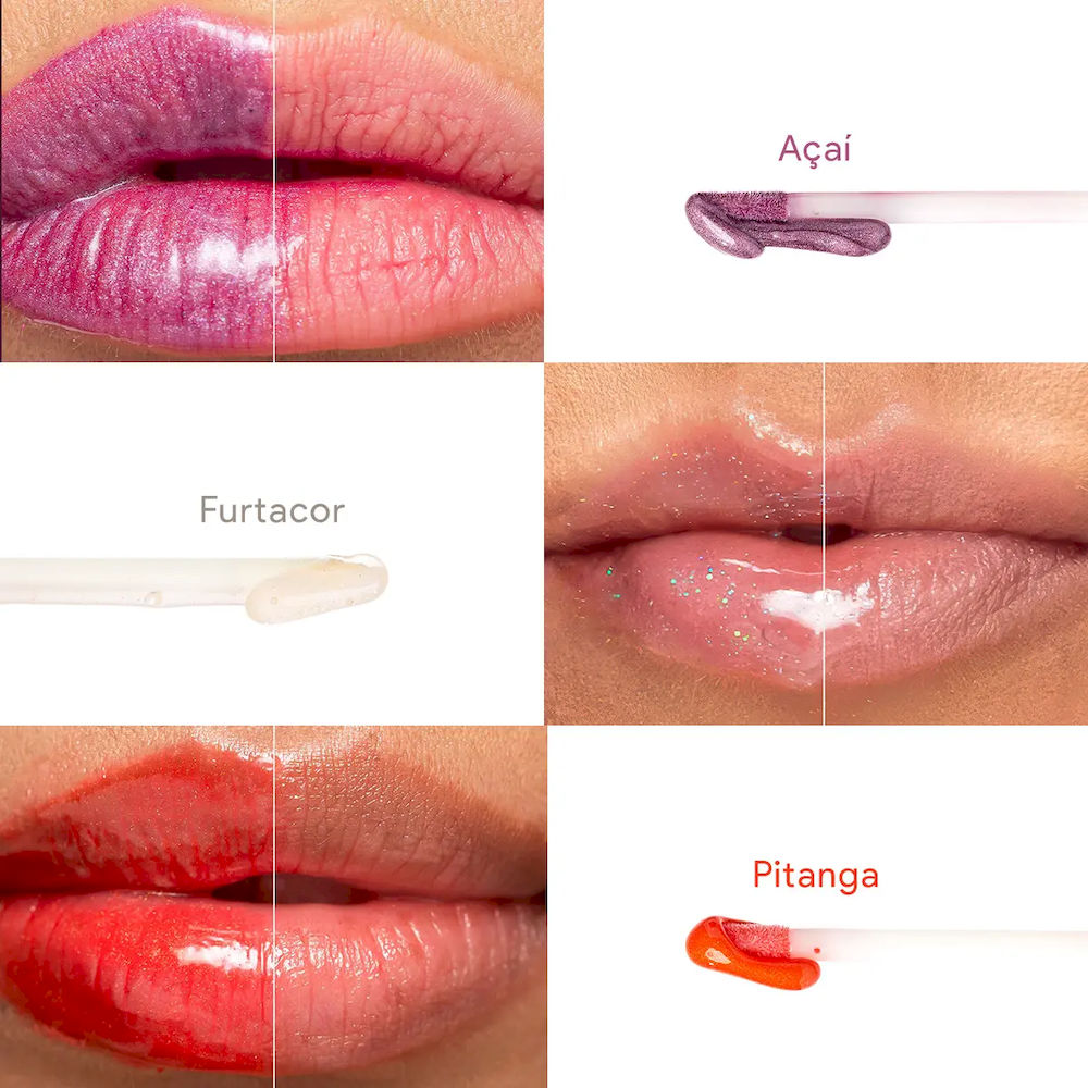 Lip Oil Gloss Bioplump Hidratante Vegano 7g Açai - Biobio