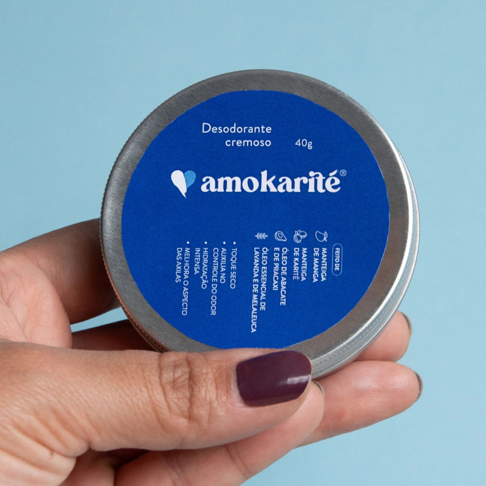 Desodorante Cremoso Natural e Vegano 40g - AmoKarité