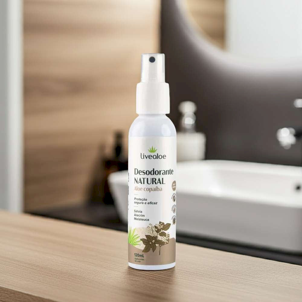 Desodorante Natural Aloe Copaíba Livealoe 120ml