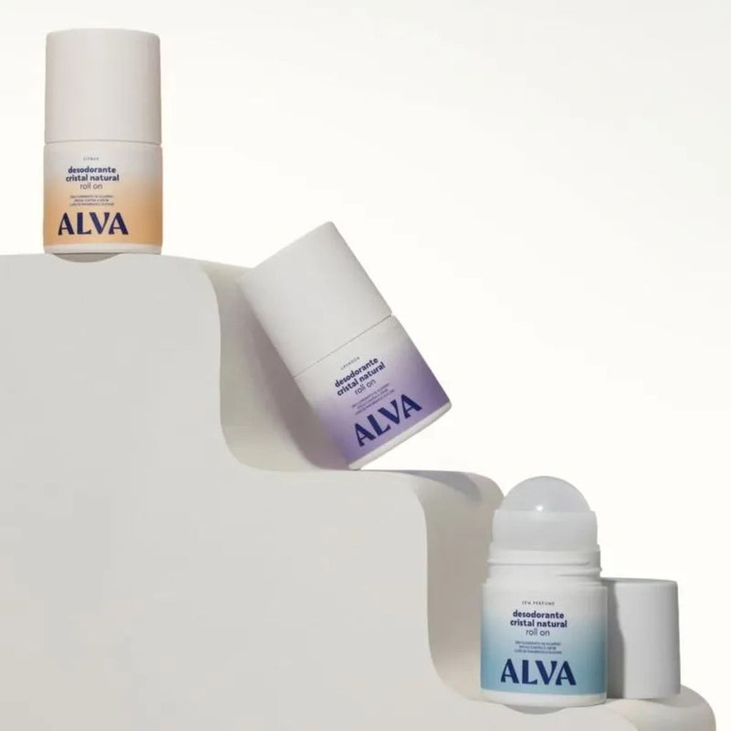 Desodorante Roll on Cristal Natural Citrus Vegano Alva 50ml