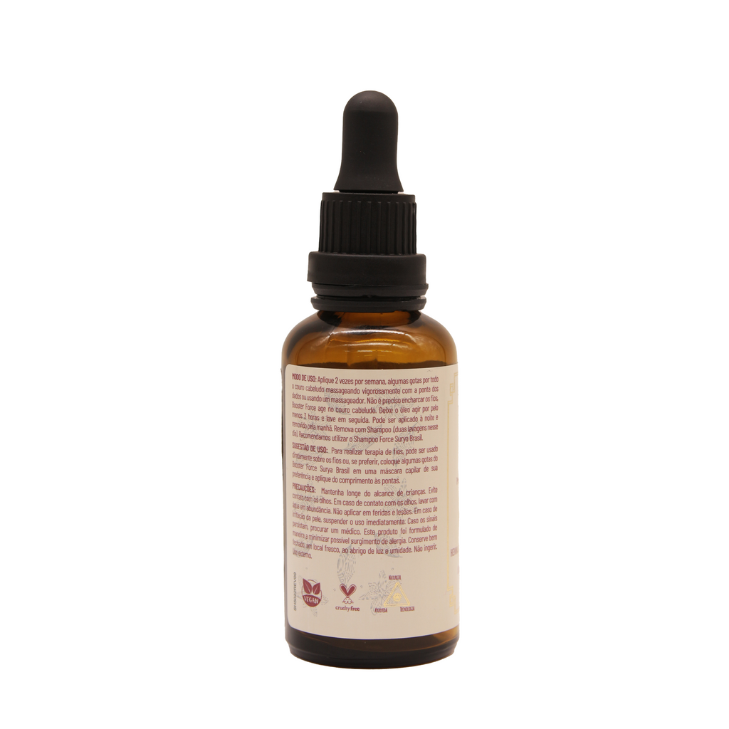Booster Force Capilar Surya Brasil 50ml - Óleo Antiqueda 100% Orgânico Vegano
