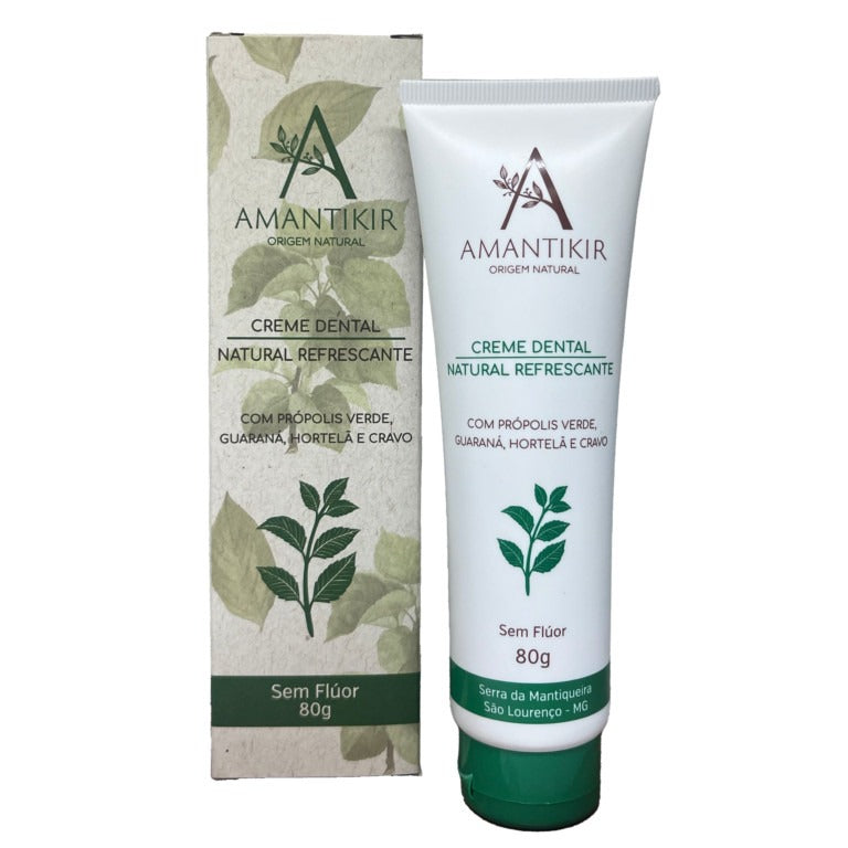 Creme Dental Natural Refrescante 80g Amantikir
