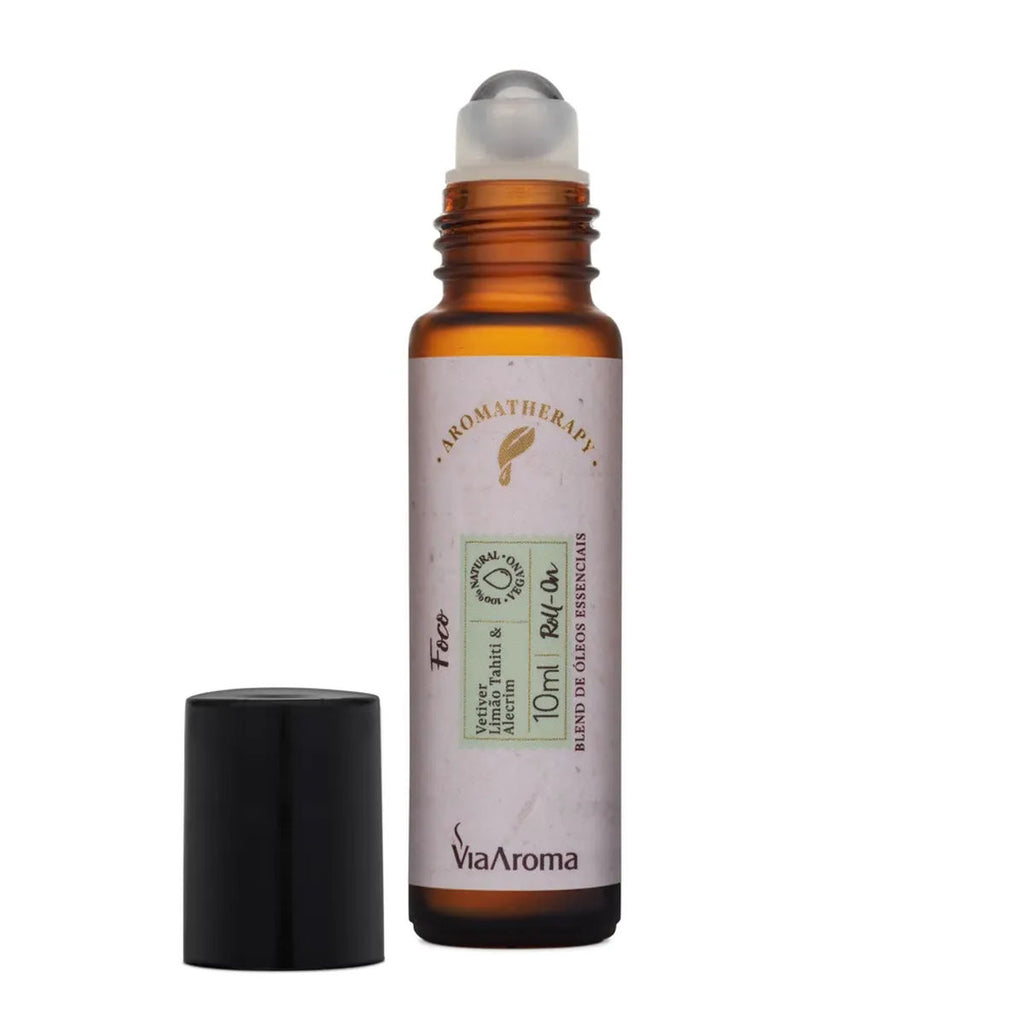 Roll-On Blend Óleos Essenciais Foco Via Aroma 10ml