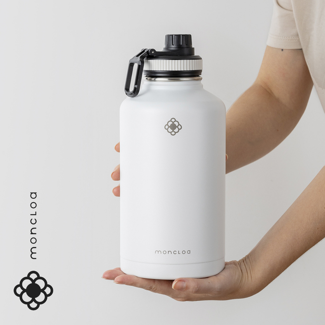 Garrafa Termica T-Bottle Moncloa 1800ml Cinza Claro Aco Inox BPA Free