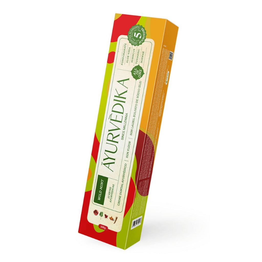 Creme Dental Ayurvédico Sem Flúor Wild Mint