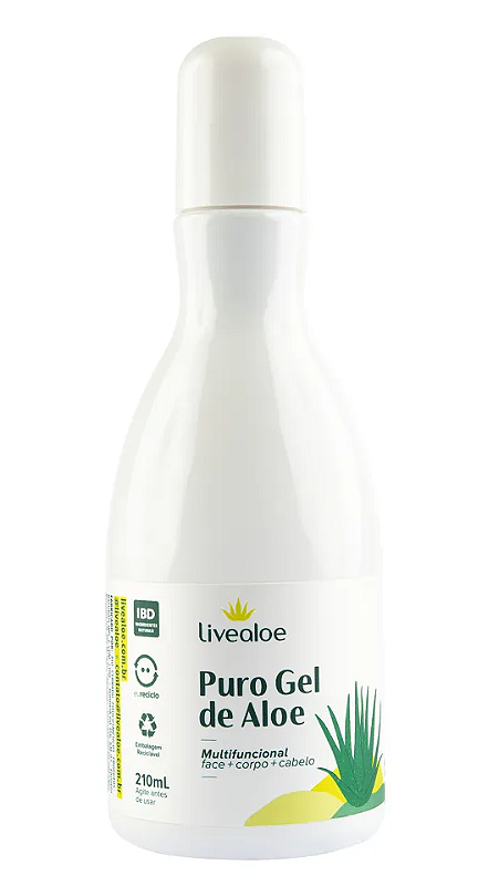 Livealoe Puro Gel de Aloe Vera Orgânico IBD 240ml