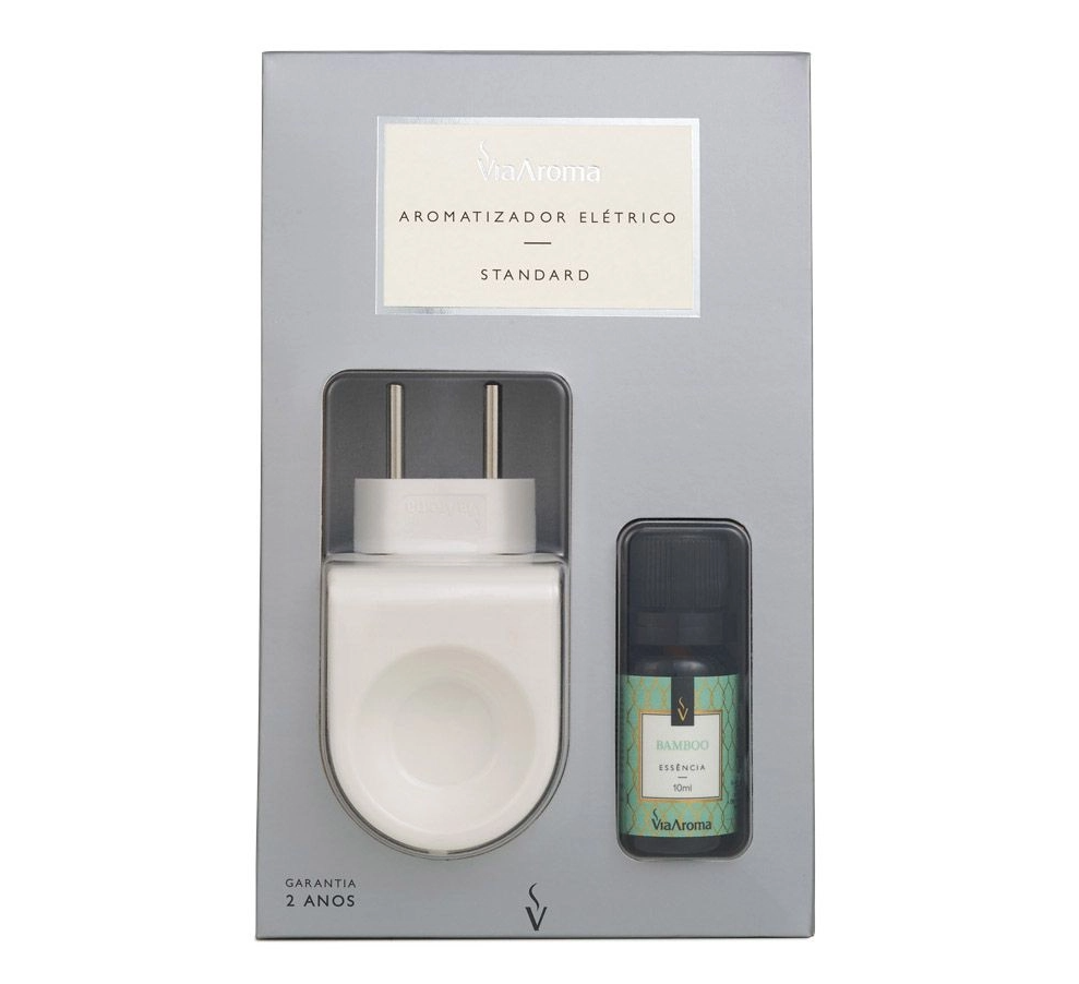 Kit Difusor Elétrico Bivolt com Essência Bamboo – Via Aroma