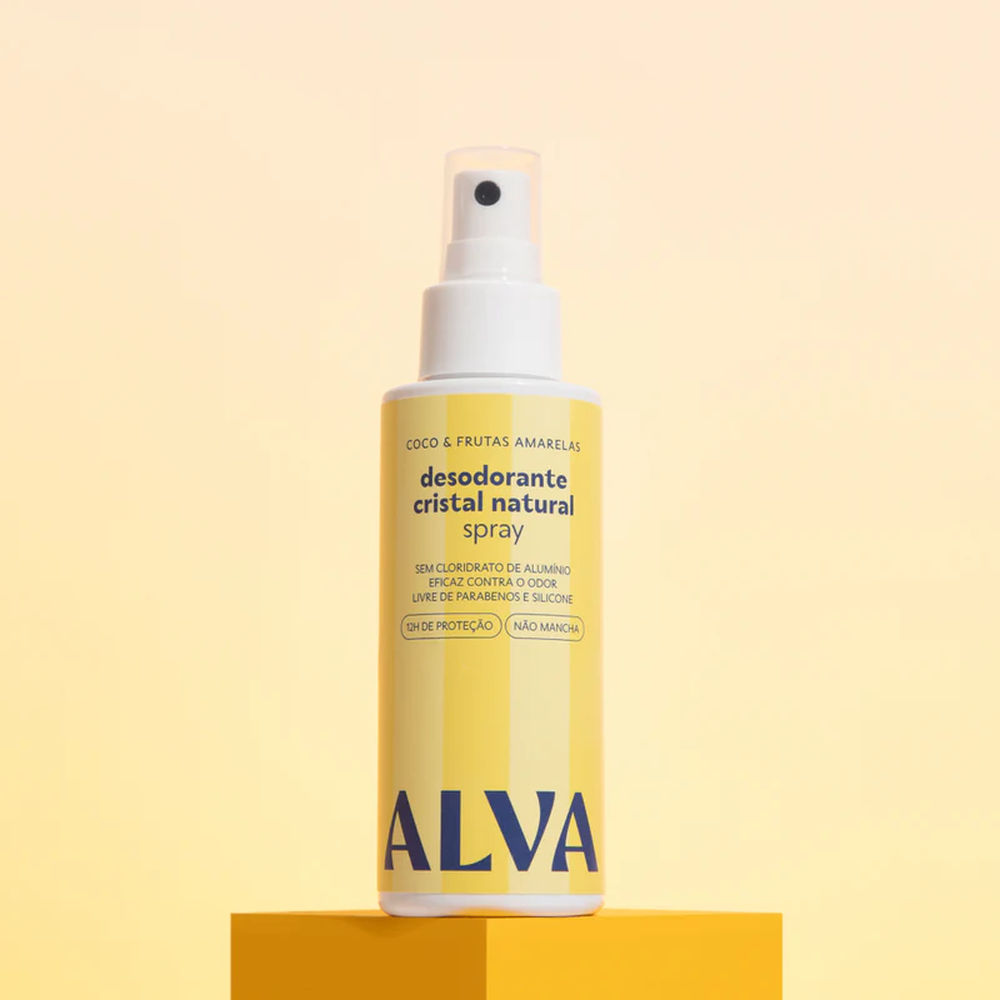 Desodorante Spray Cristal Coco e Frutas Amarelas 120ml - Alva