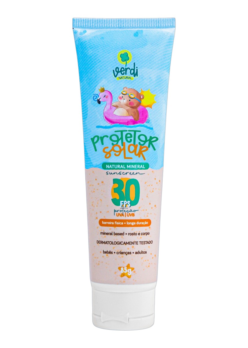 Protetor Solar Natural Físico Mineral Verdi Natural 85g