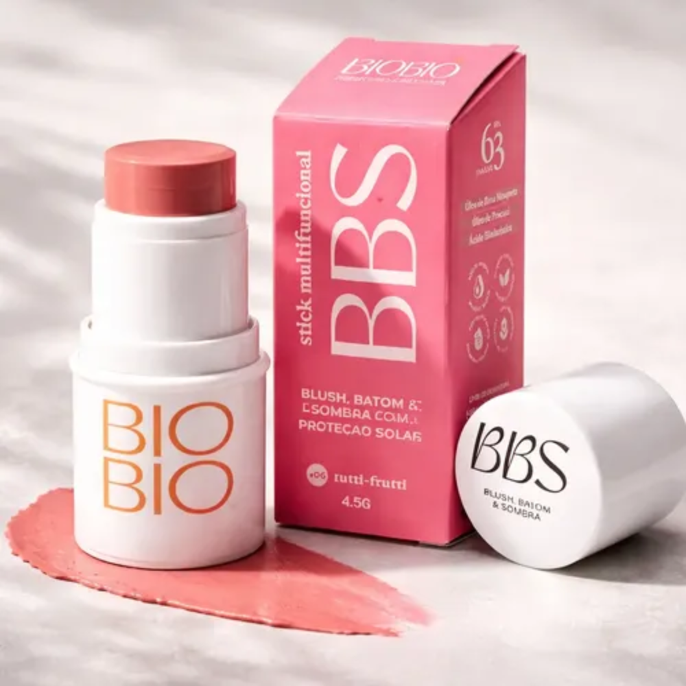 BBS 4X1 Biobio Blush, Batom E Sombra Fps 63 Tutti-Fruti