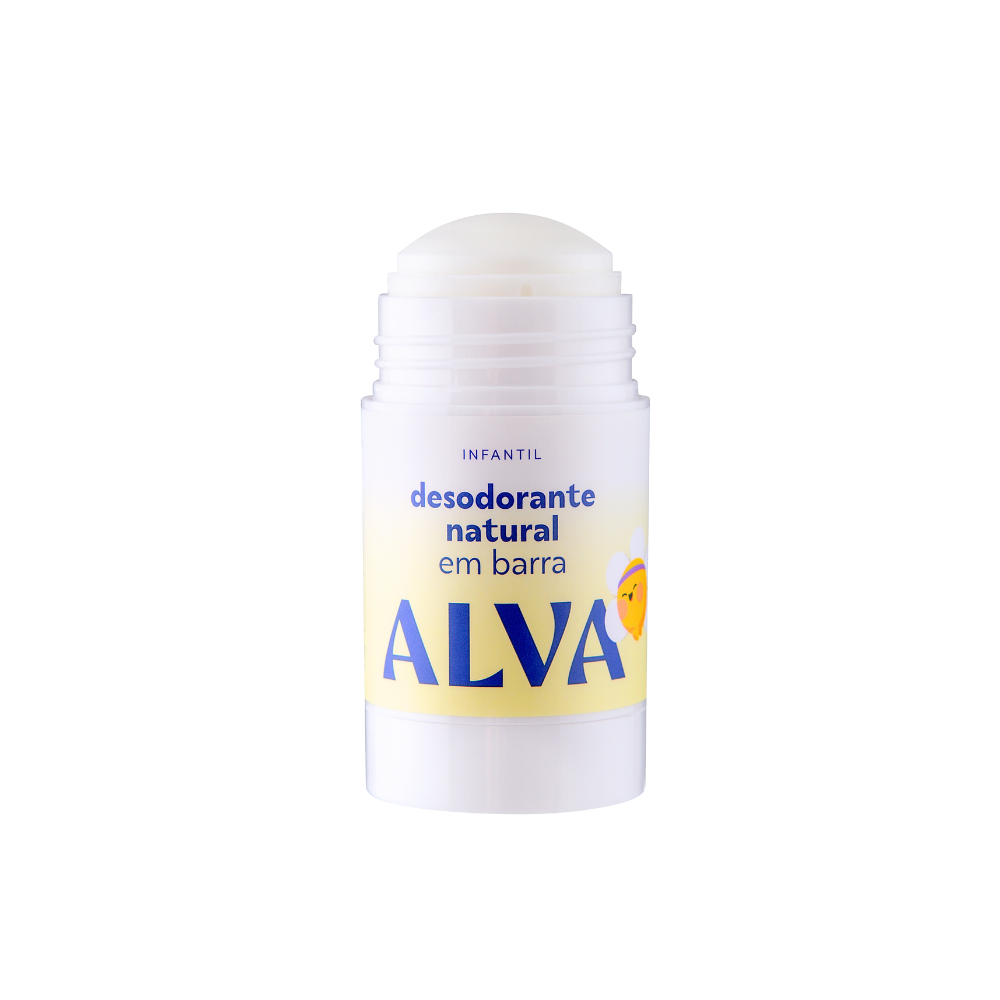 Desodorante em Barra Infantil Camomila Vegano 33g Alva – Proteção Natural e Delicada para Crianças