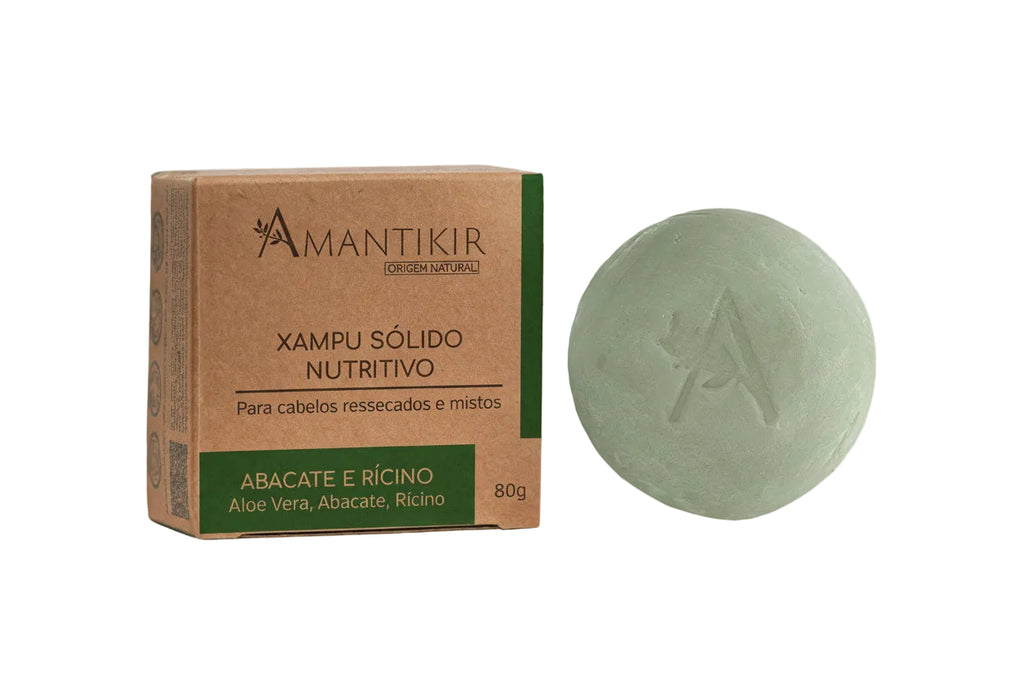 Xampu Sólido Nutritivo – Abacate e Rícino 80g