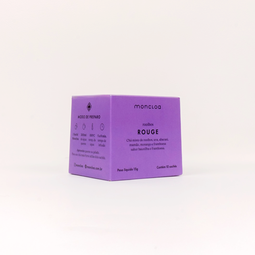 Chá Rouge Moncloa 15g – Caixa com 10 Sachês | Rooibos